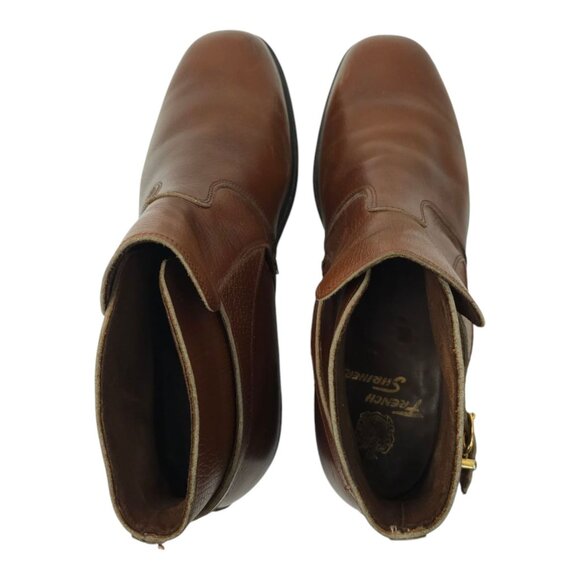 French Shriner Ankle Boot Mens 8.5 E Vintage Dress Monk Strap Buckle Leather - Picture 7 of 16